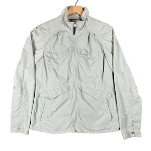 Eddie Bauer Travex Womens Utility Jacket Size S Light Blue Lightweight *See Pics